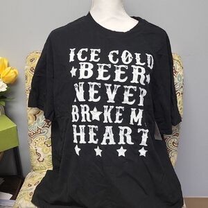 Pink Lily Black Graphic Tee